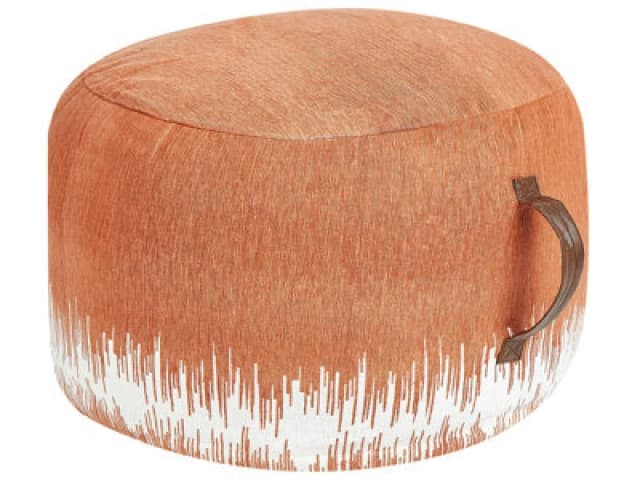 Beliani Pouffe Kawai Cotton Orange