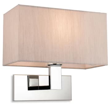 Firstlight - Raffles Wall Lamp Chrome with Rectangle Oyster Shade