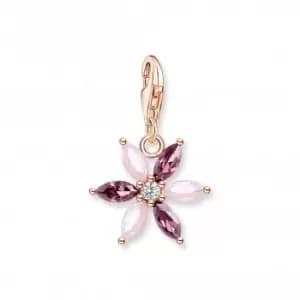 Sterling Silver Multicoloured Flower Charm Pendant 1874-323-7