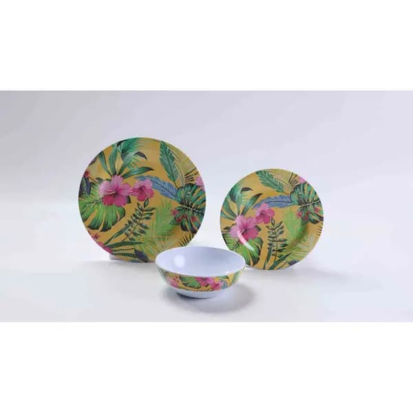 Waterside 12Pc Hawaiian Melamine Dinner Set 6257