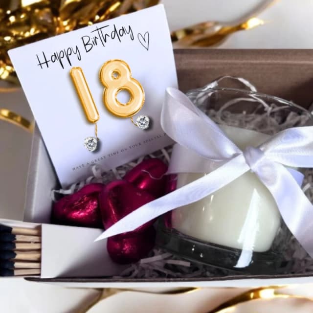 Aye Do Gifts Small 18th Birthday Gold Balloons Earrings Gift Hamper Girls 18th Birthday Gift