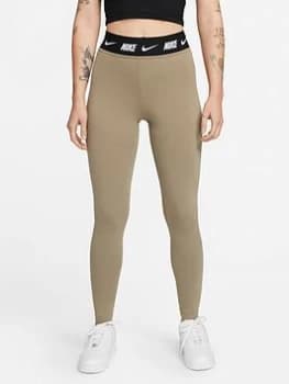 Nike NSW Club Leggings - Olive Size L, Women
