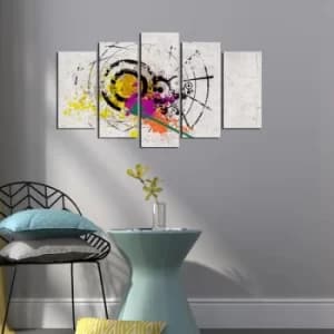 5ABSMDF-82 Multicolor Decorative MDF Painting (5 Pieces)