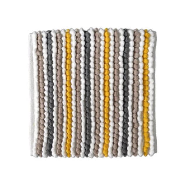 Allure Bath Fashions Striped Chunky Bobble Shower Mat - Mustard