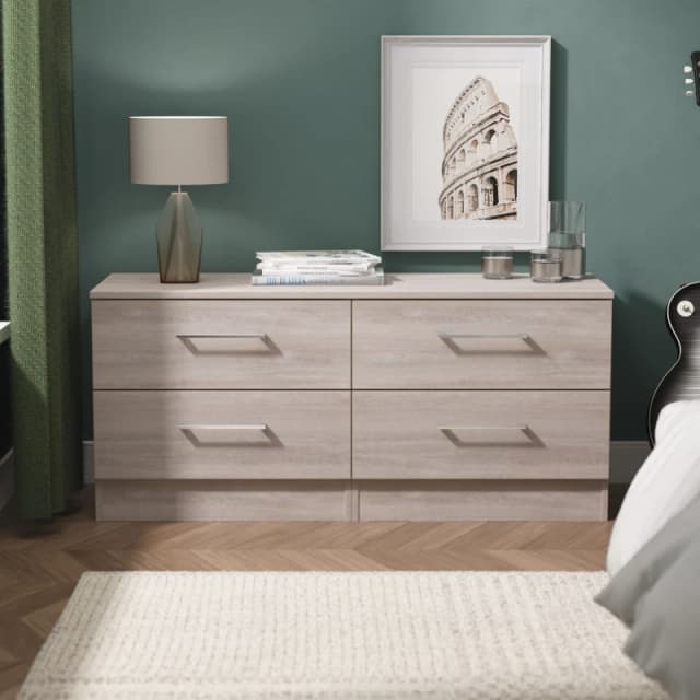 Ready Assembled 2 U Gloucester 4 Drawer Bed Box (Ready Assembled) in Light Grey Light Grey Unisex