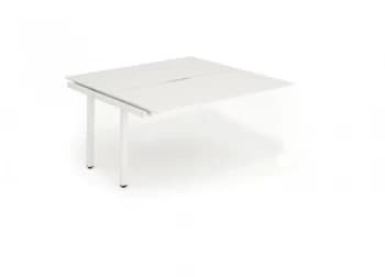 Trexus Bench Desk Double Extension Back to Back Configuration White