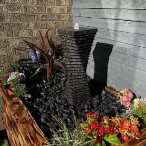 Tranquility Water Features - Granite Twist 60cm Solar Powered Water Feature