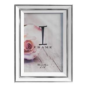 4" x 6" - iFrame Plastic White & Silver Photo Frame