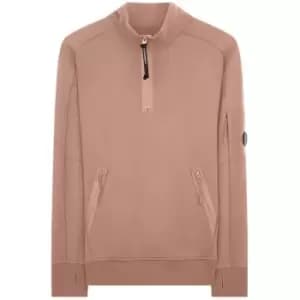 CP COMPANY Lens Arm Quarter Zip Sweatshirt - Pink