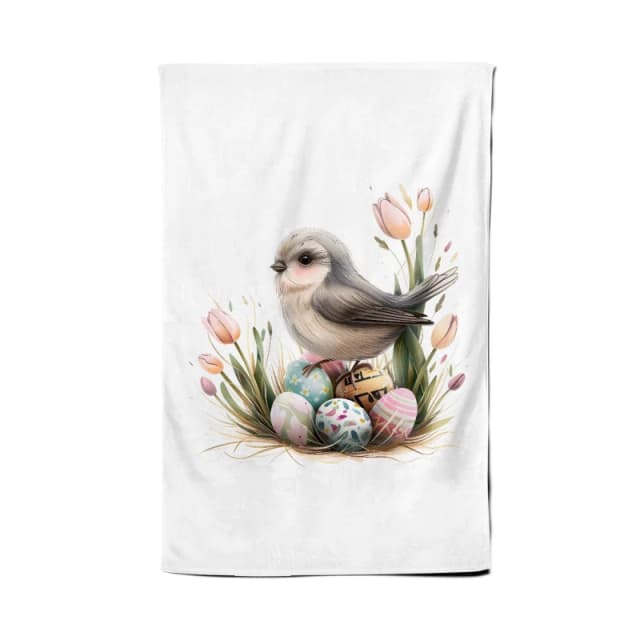 Warren Reed - Designer Sweet Easter Cuckoo Tea Towel Multicolor Unisex