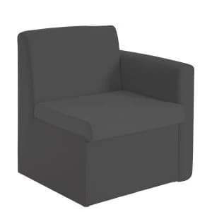 Dams Alto Modular Reception Seating Left Arm - Charcoal