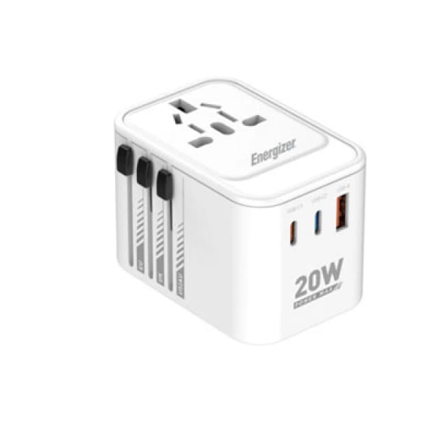 Energizer International Travel Adapter 20W Pd Charger White One Colour WPGVI Unisex