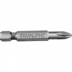 Irwin Pozi Power Screwdriver Bit PZ2 50mm Pack of 2