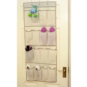 Russel 16-Pocket Over-Door Organiser - Cream