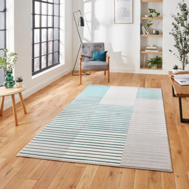 Apollo Abstract Stripe Rug Green