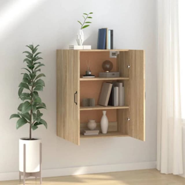 Vidaxl Hanging Cabinet Sonoma Oak 69,5X34X90 Cm Engineered Wood, Brown 812270