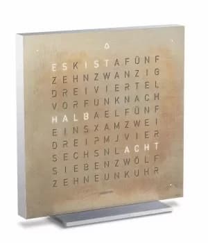 QLOCKTWO Touch Creators Edition Silver And Gold Table Clock