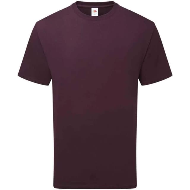 Fruit Of The Loom Fruit of the Loom Men Cotton T-Shirt in Purple Size: Small Purple S Male 5063703137287