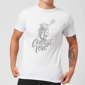 Native Shore Choose Love Mens T-Shirt - White - 5XL