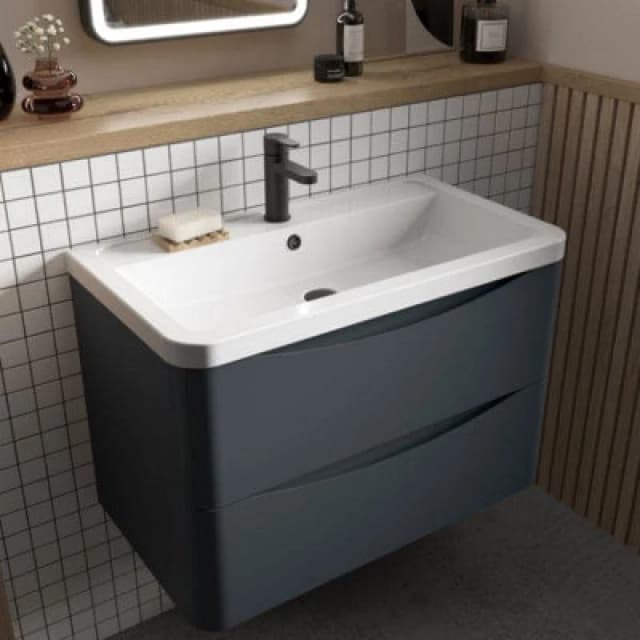 Nuie 600 W/h 2-Drawer Unit & Ceramic Basin