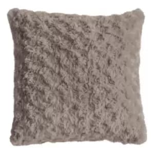Crossland Grove Woodlander Faux Fur Cushion Taupe 45 X 45Cm
