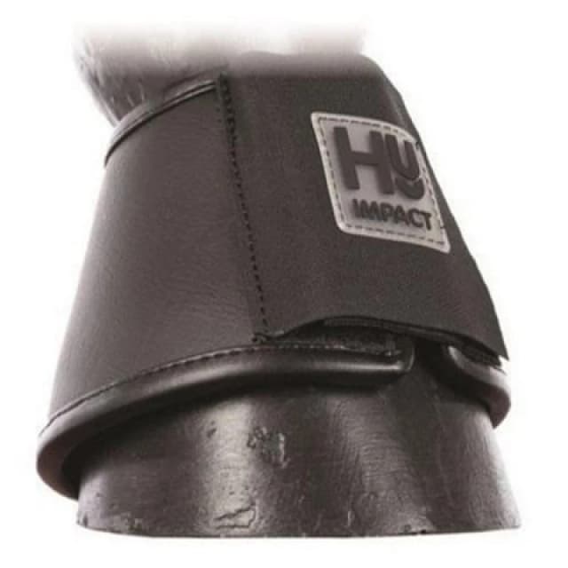 Hyimpact Leather Over Reach Boots (One Pair) Black (M)