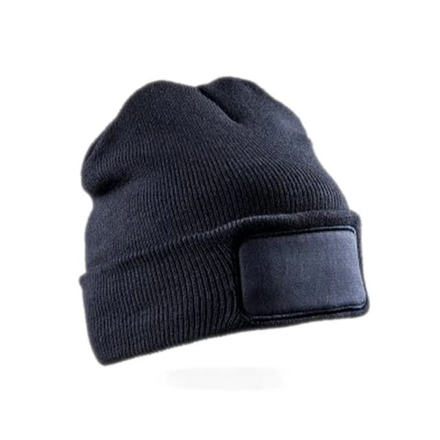 Result Men Result Double Knit Printers Beanie in Navy Navy One Size Male 5059444582790