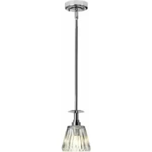 Loops - ip 44 Pendant Light Fitting Polished Chrome LED G9 3.5W