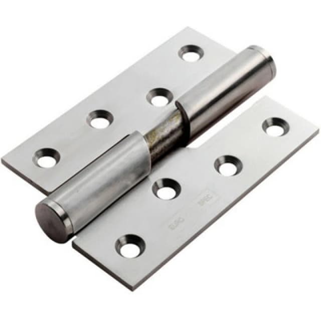 Loops PAIR 102 x 76 x 3mm Left Handed Rising Butt Hinge Satin Stainless Steel Metallics