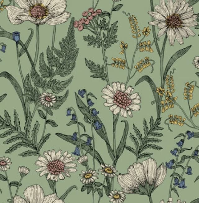 Fine Decor Fine Decor Wild Meadow Sage Wallpaper Fd43337