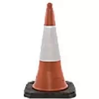 Traffic Cone White, Orange 750 x 750 x 440 mm Pack of 5