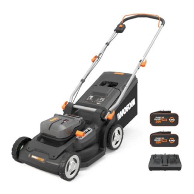 Worx 40V Powershare 41Cm Cordless Brushless Lawn Mower 650M2 With X2 4.0Ah Battery & Charger One Colour WUD12 Unisex