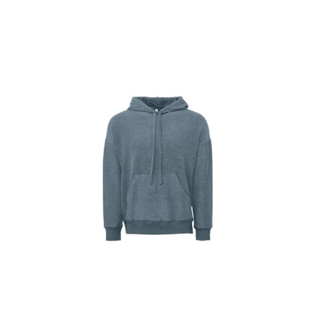 Bella + Canvas Mens Suedette Pullover Hoodie in Light Grey Size: XS Light Grey Male XS