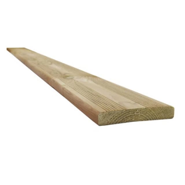Snowdon Timber Treated Decking Board (T) 21mm (W) 120mm (L) 2.4M - Pack Of 10