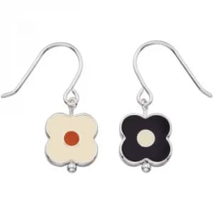 Ladies Orla Kiely Silver Plated Abacus Earrings