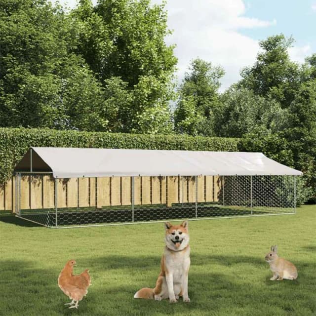 VIDAXL Outdoor Dog Kennel with Roof 600x300x150cm Vidaxl 8720286705117