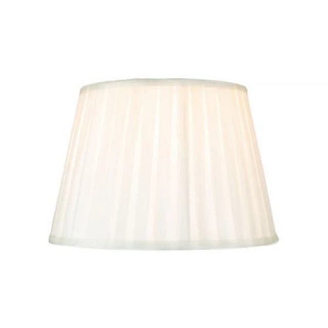 Happy Homewares Traditional Classic Cream Faux Silk Pleated Inner Lined Lamp Shade - 10