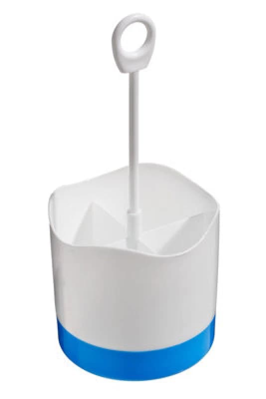 Interiors by Premier Plastic Cutlery Caddy, Cutlery Caddy with 4 Compartment, Cutlery Drainer with Hanging Loop Blue