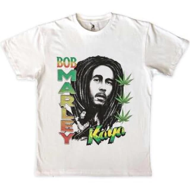 Bob Marley Bob Marley Men Kaya Illustration T-Shirt in White Size: Medium White M Male 5063300799116