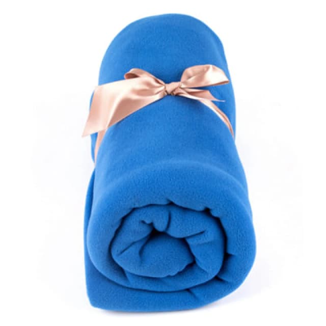 Myga Blue Soft Fleece Yoga Blanket For Warm And Comfortable Practice