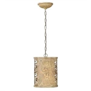 1 Light Ceiling Mini Pendant Brushed Champagne, E27