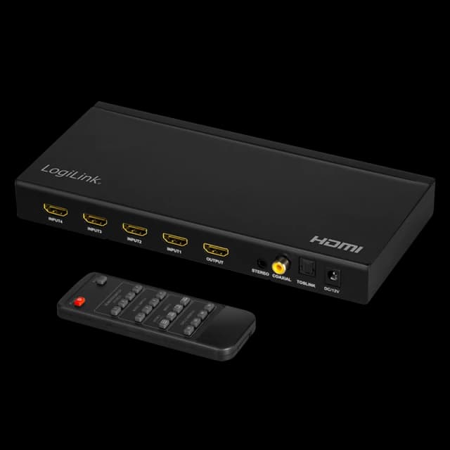 LogiLink HDMI switch. 4x1-Port. multiviewer. 1080p/60 Hz. scaler. seam