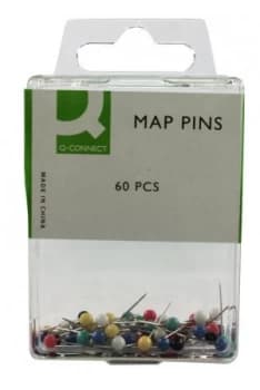 Q Connect Map Pins Pk60 - 10 Pack
