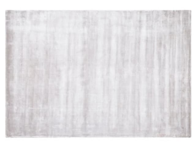 Beliani Rug Gesi Ii Light Grey 140 X 200 Cm Viscose