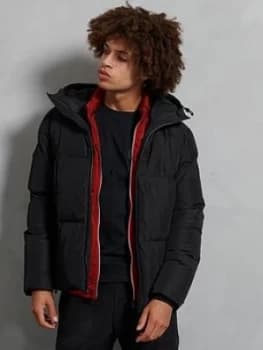 Superdry Evolution Padded Jacket - Black, Size XS, Men