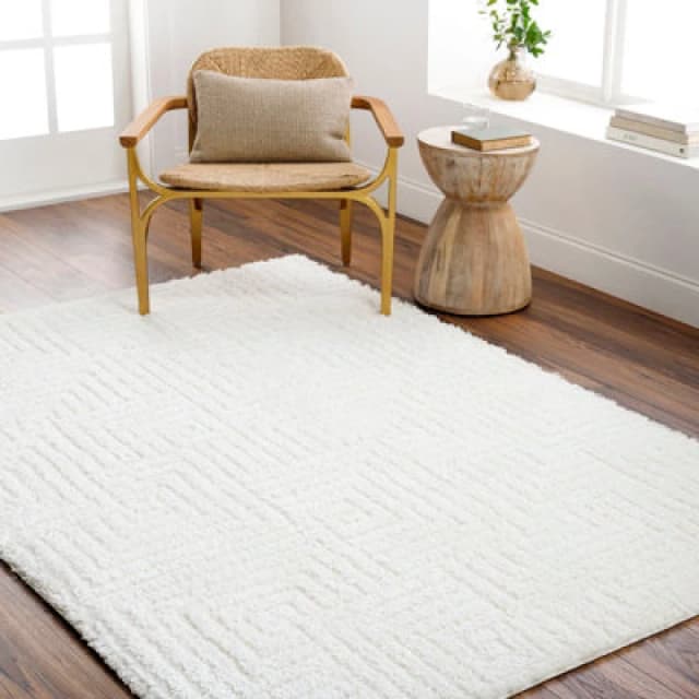 Livabliss Shaggy Modern Plush Pile Ivory Dariana Area Rug 160 X 213cm - Easy Care, Non Shedding, Ideal For Living Room & Bedroom