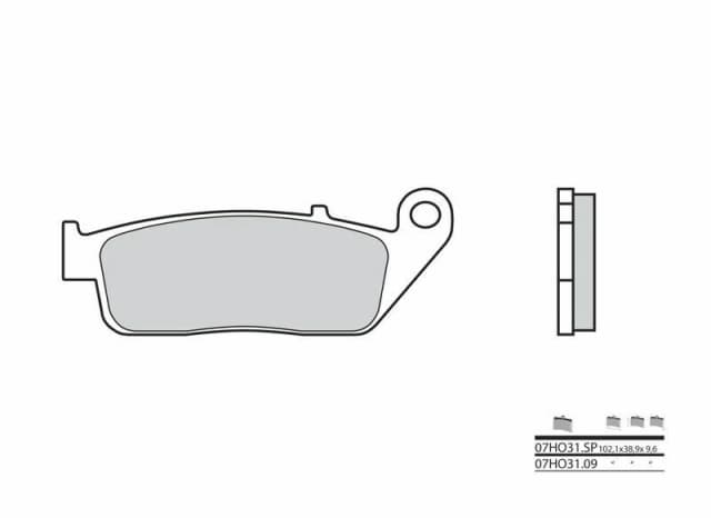 Brembo S.p.A. Street Sintered Metal Brake pads - 07HO31SP