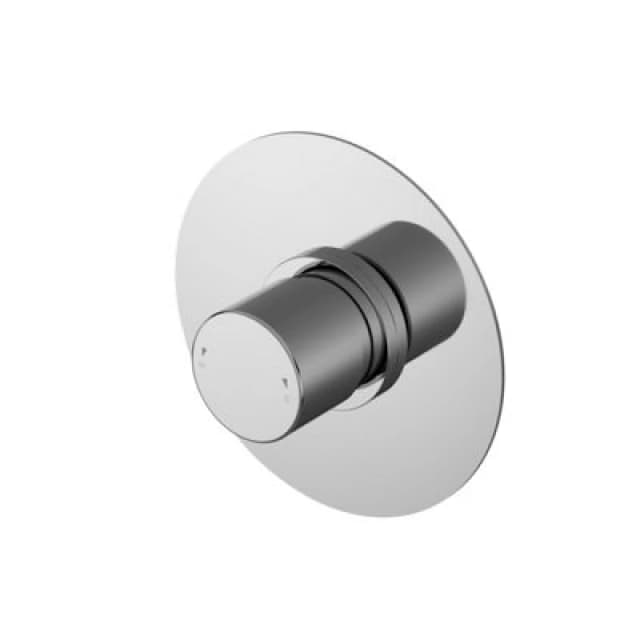 Balterley Round Concealed Thermostatic Temperature Control Valve Chrome 100mm Silver