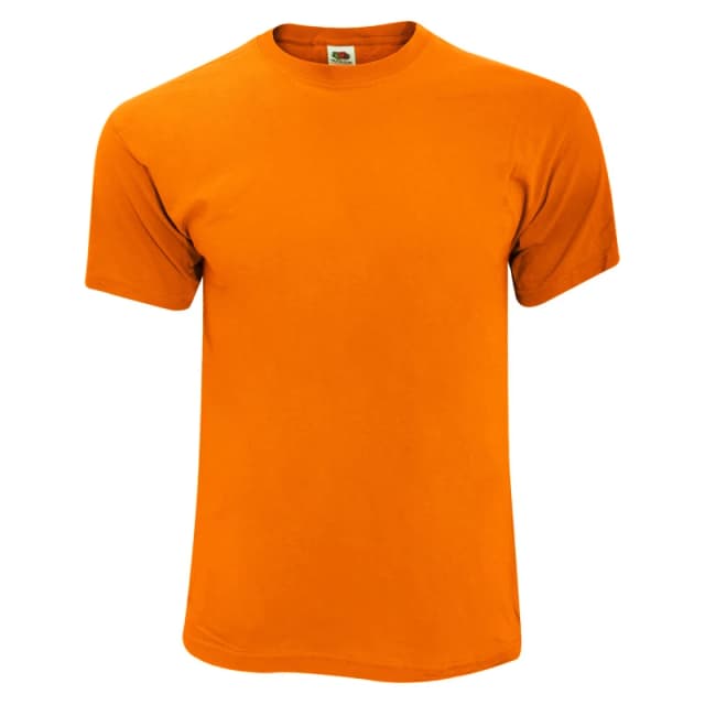 Fruit Of The Loom Fruit of the Loom Men Original T-Shirt in Orange Size: Small Orange S Male 5055747632149