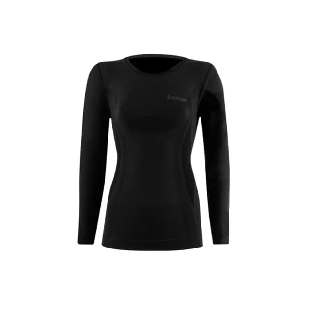 Lenz 6.0 Merino Round Neck Lady Longsleeve, black, Size XS for Women